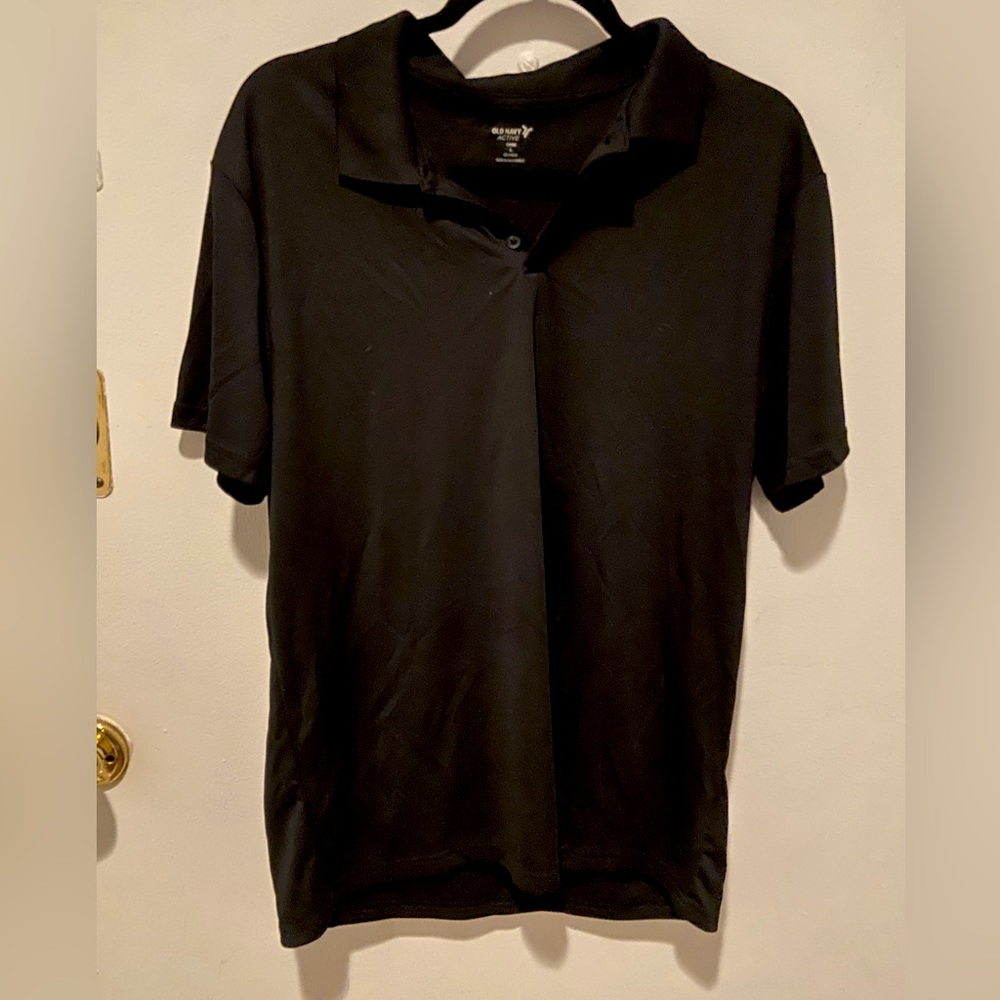 Old Navy Active Core Go-Fresh Black Polo Shirt